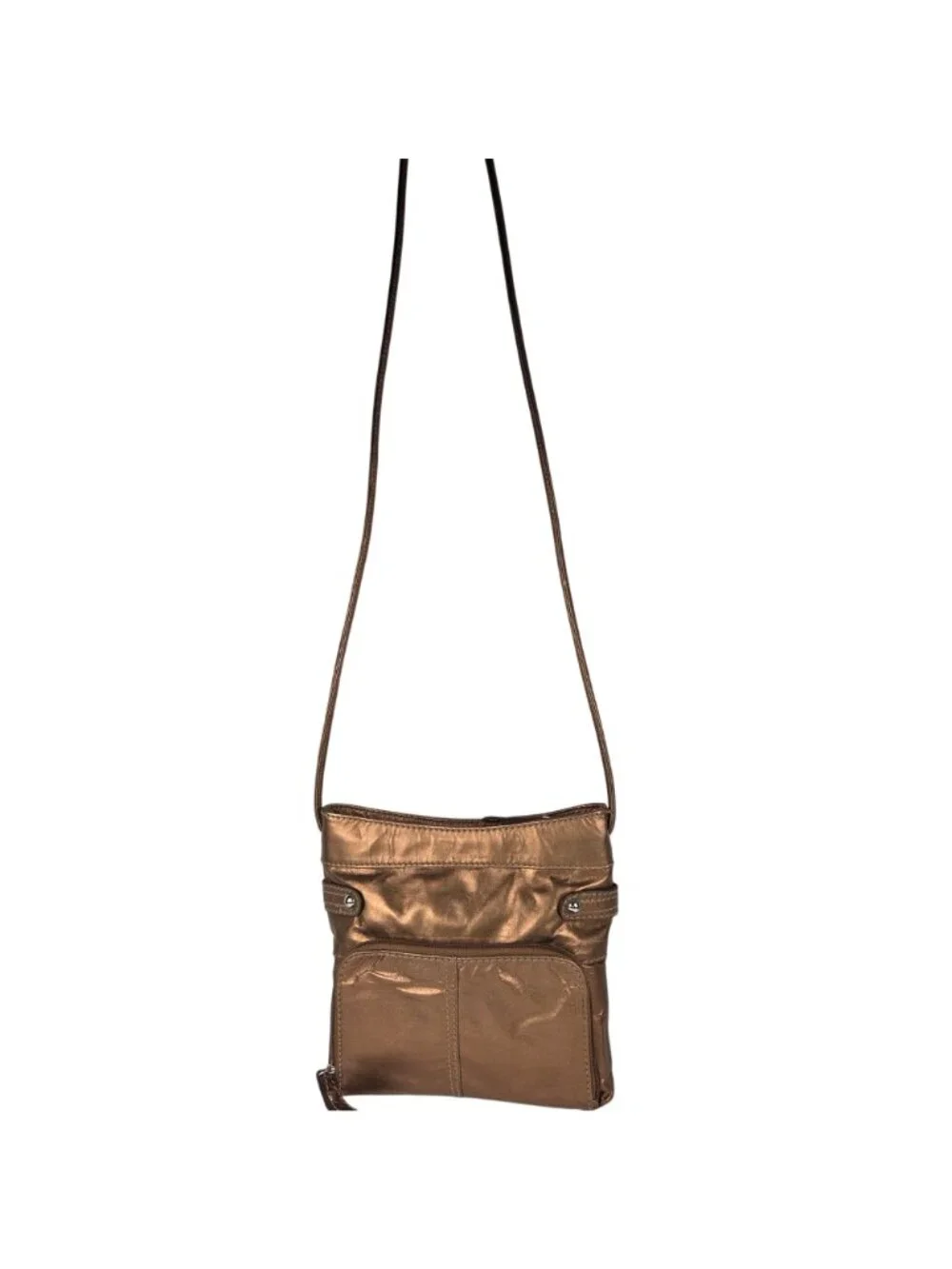Tignanello Genuine Leather Crossbody Bag Bronze 10
